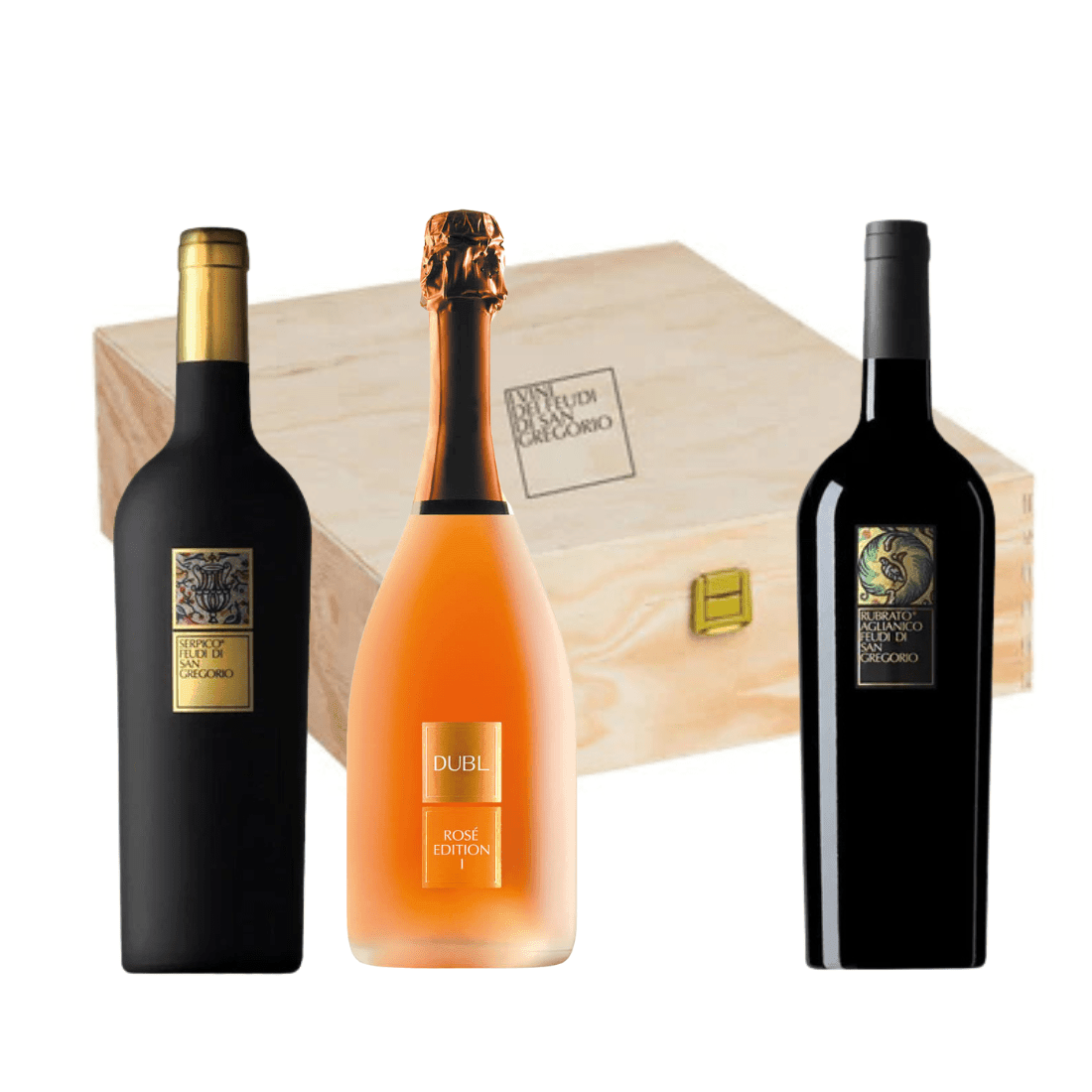 Rubrato + Spumante Rosè + Aglianico Serpico - 3 bottiglie - Vinolog24.com
