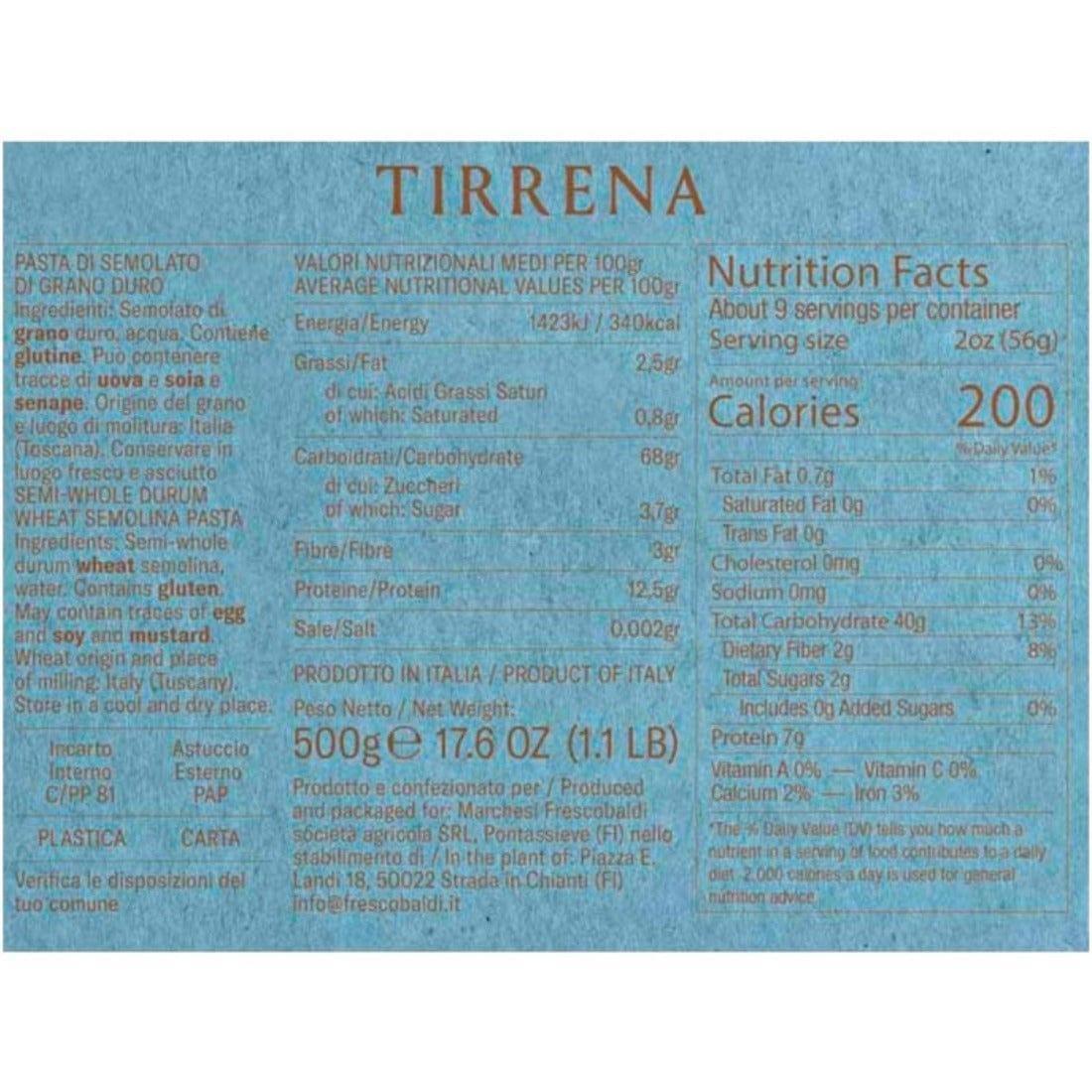 Frescobaldi Caserecce Pasta Tirrena 500gr - Frescobaldi