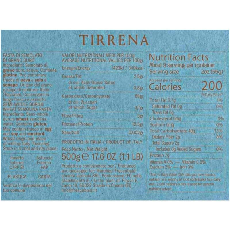 Tortiglioni Pasta Tirrena 500gr - Frescobaldi - Vinolog24.com
