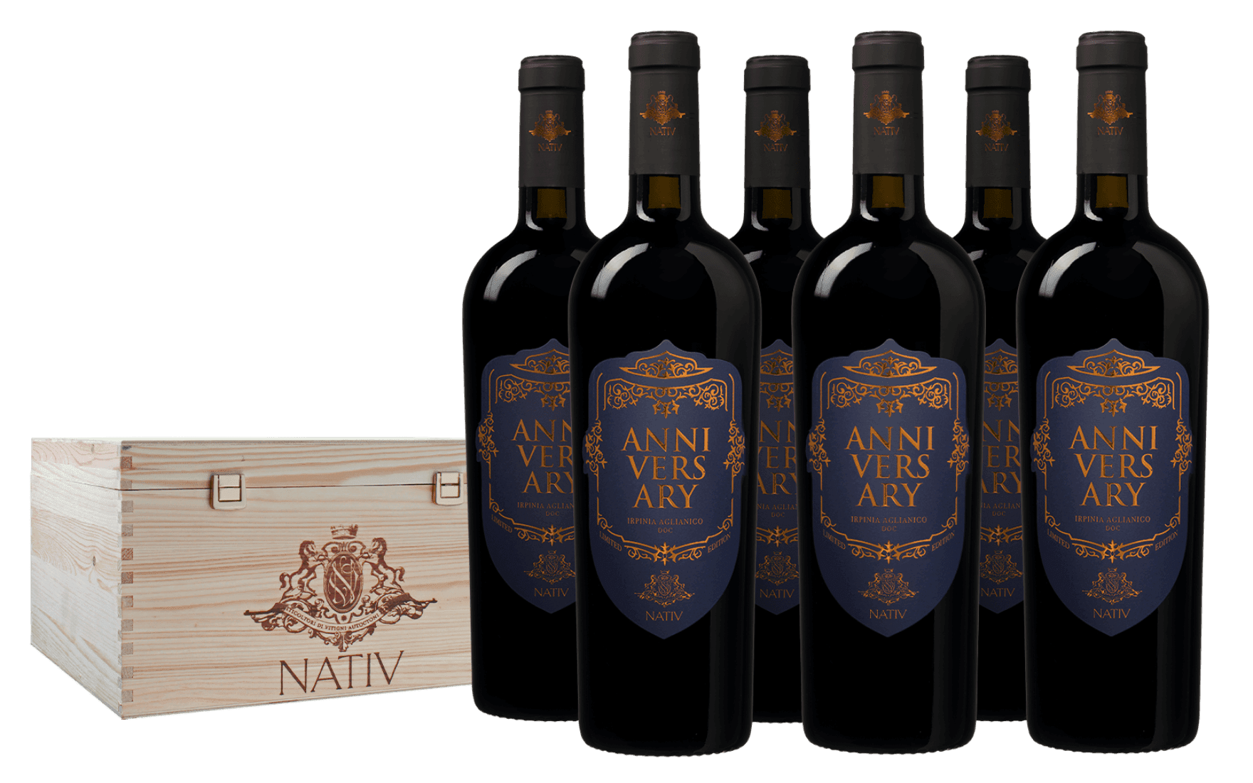 Anniversary 2019 Doc Irpinia Aglianico 6 bottiglie - Nativ - Vinolog24.com